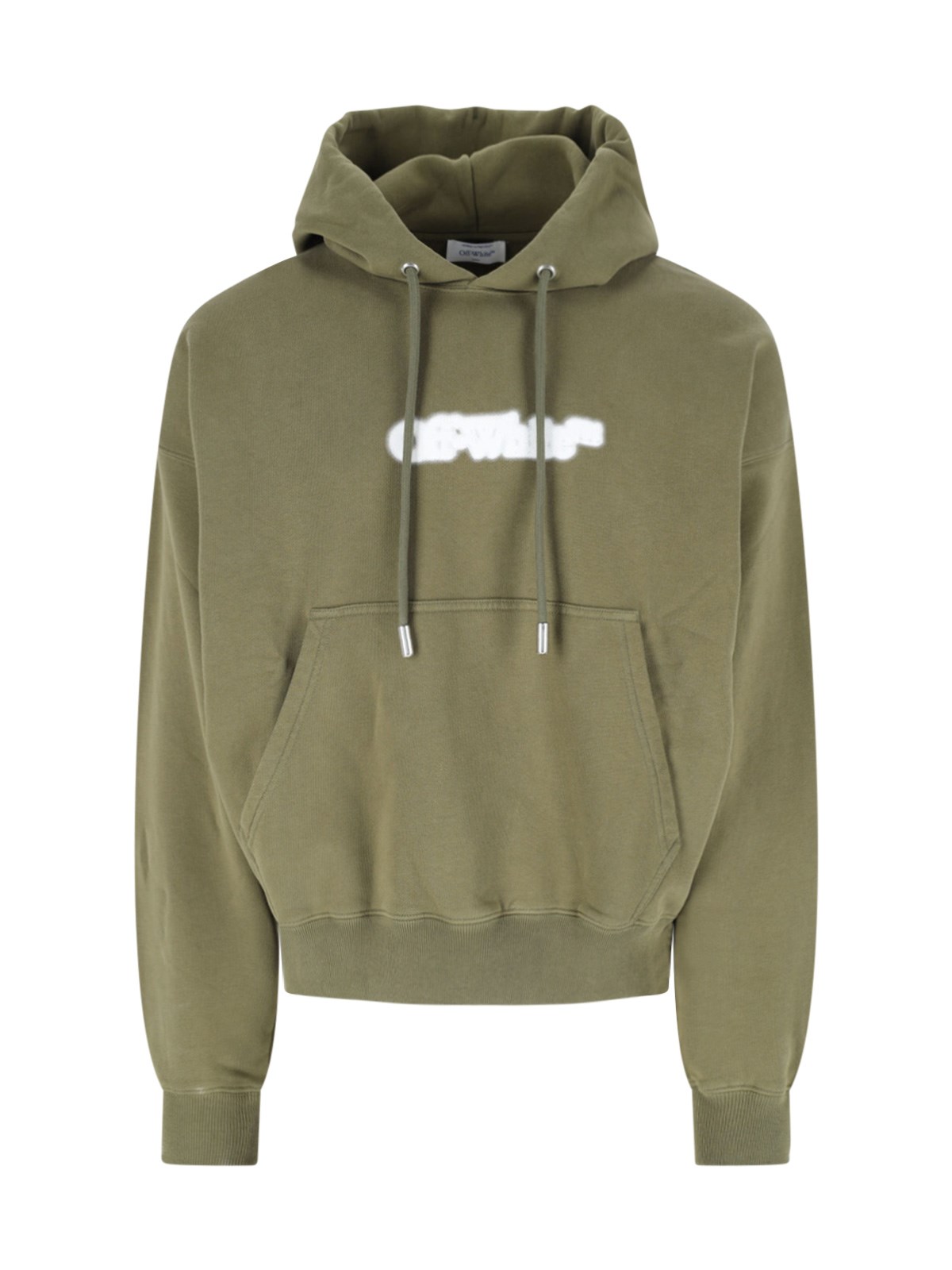 Shop Off-white "spray Arrow" Hoodie In Green