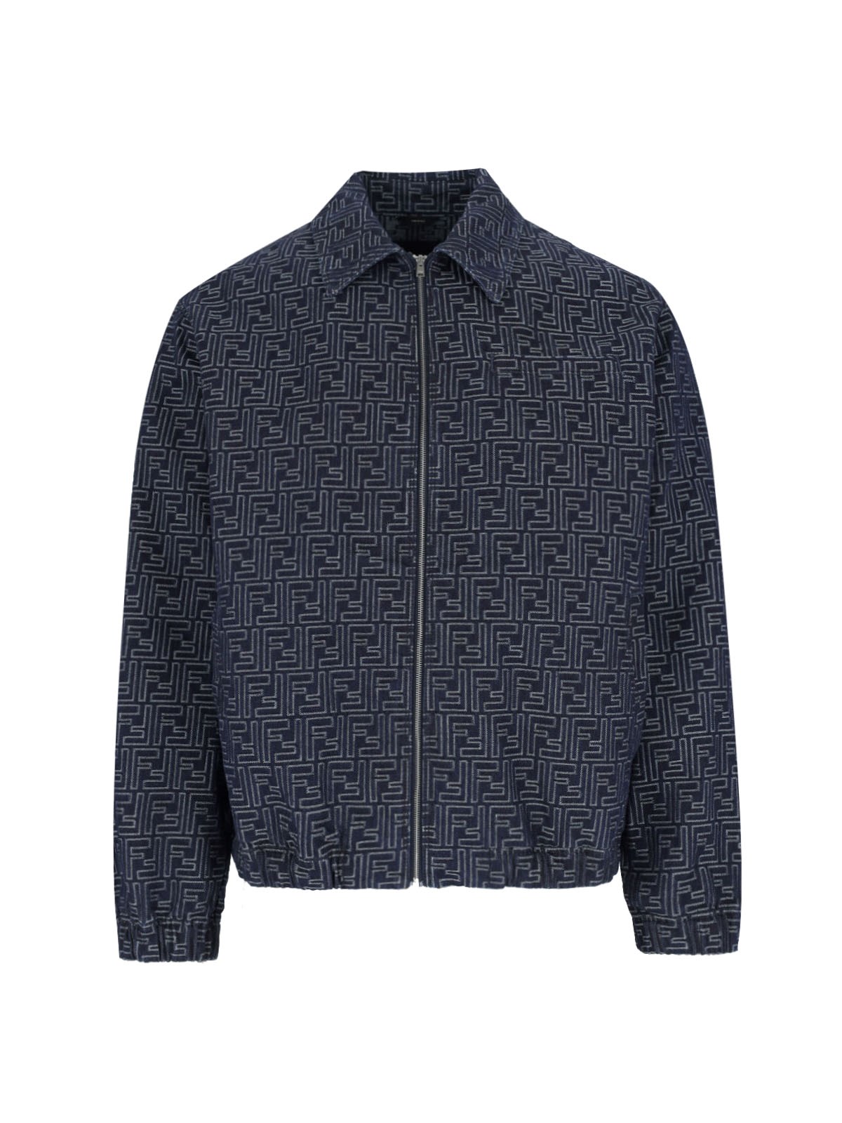 Fendi 'Ff' Zip Denim Jacket