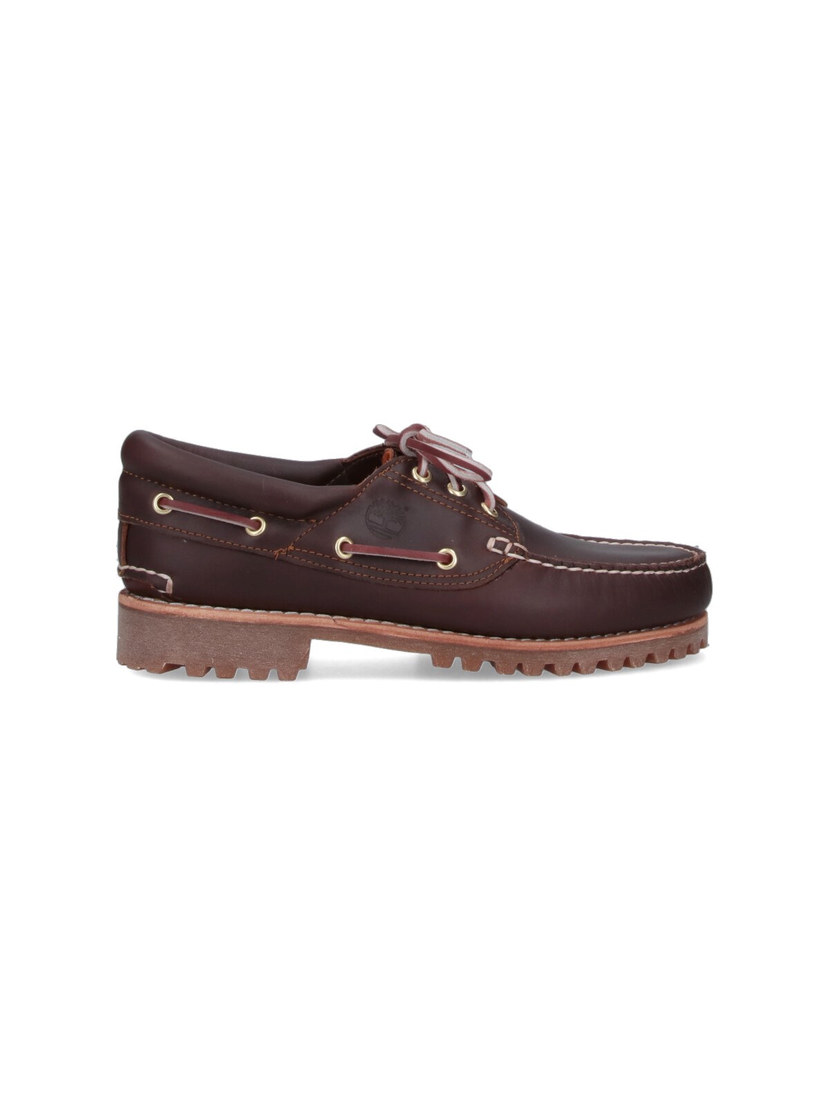 Timberland 'authentic' Brown Loafers With Embossed Logo On The Side In Brown