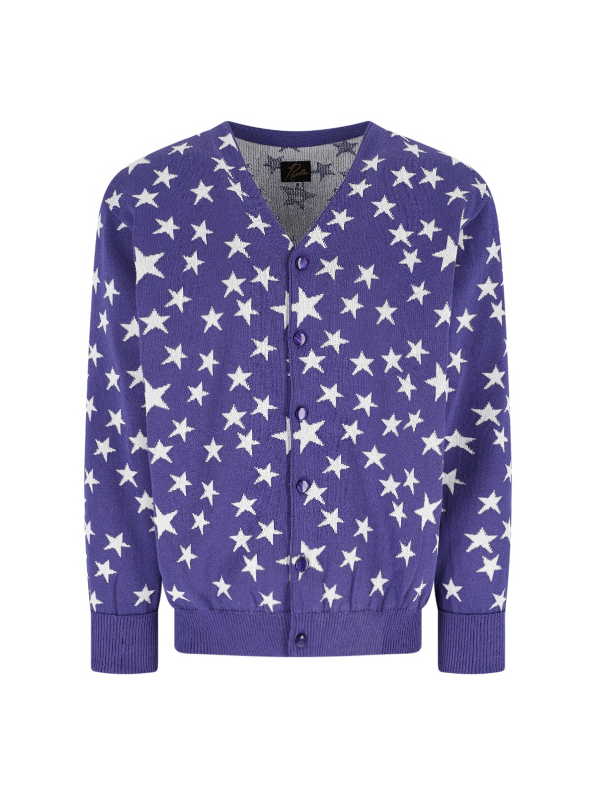 Needles Star-pattern Buttoned Cardigan In Purple