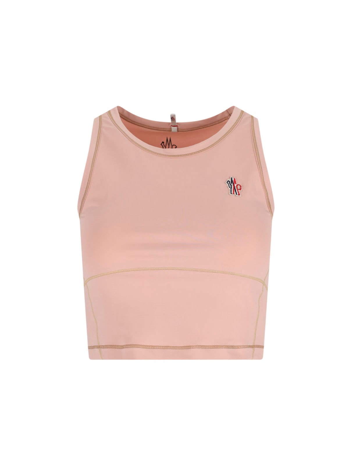 Moncler Sleeveless Round Neck Top With Contrast Stitching