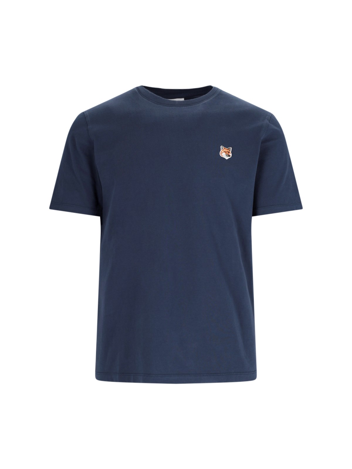 Maison Kitsuné T-shirt With Pocket And Baby Fox Patch In Blue