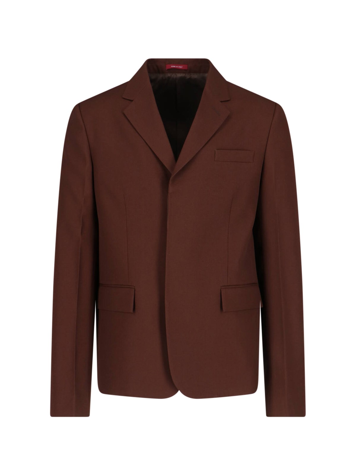 Gucci Wool Twill Single-breasted Jacket In Brown