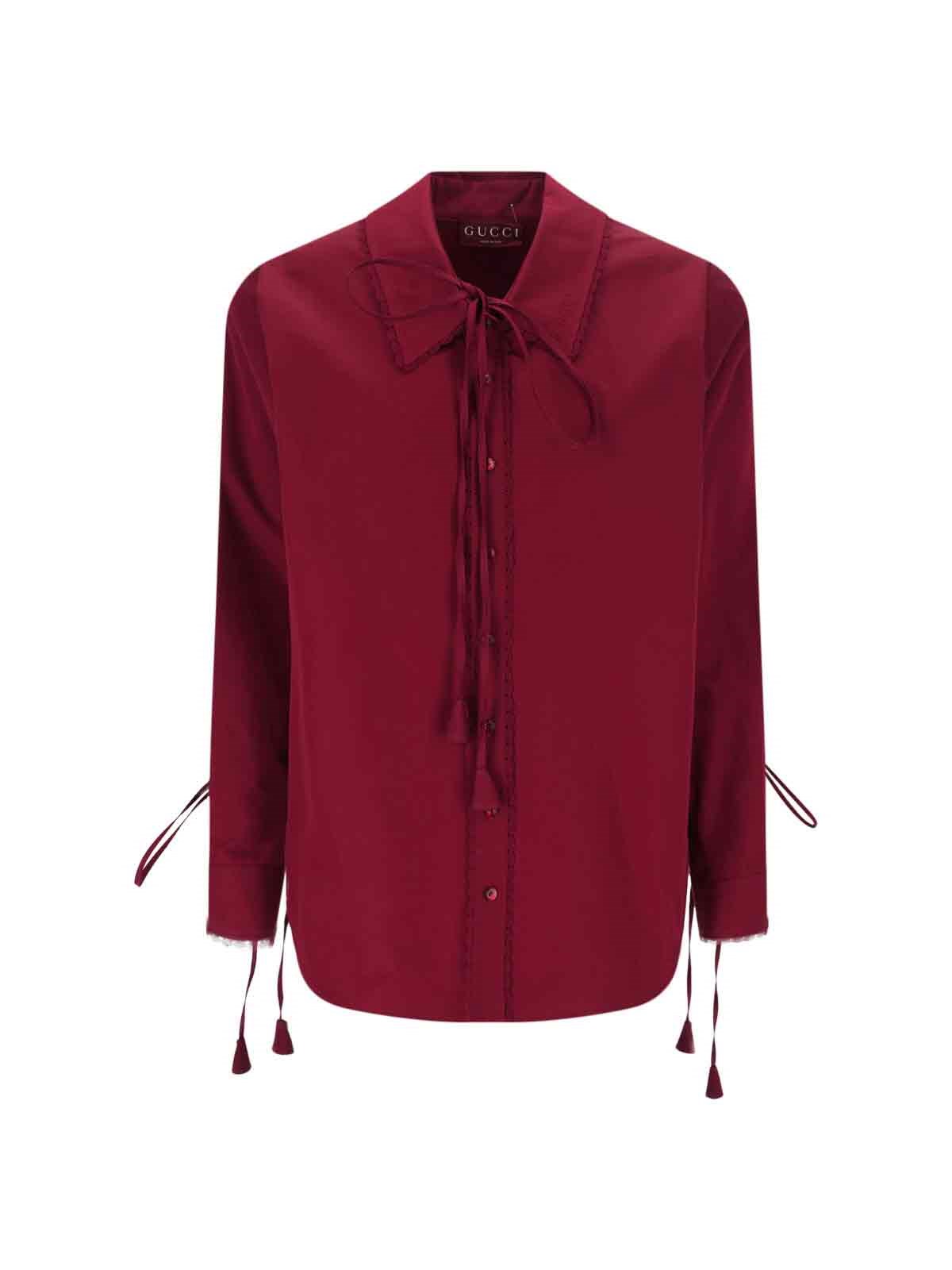 Gucci Lacing Shirt In Red
