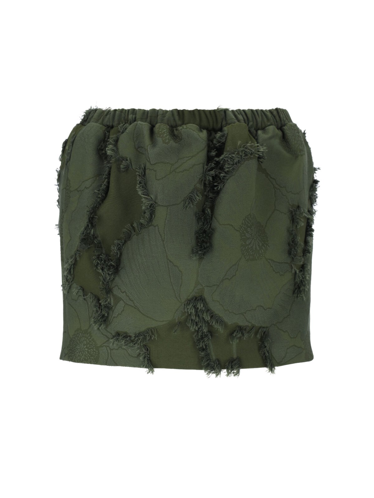 Gucci Fil Coupé Mini Skirt In Green