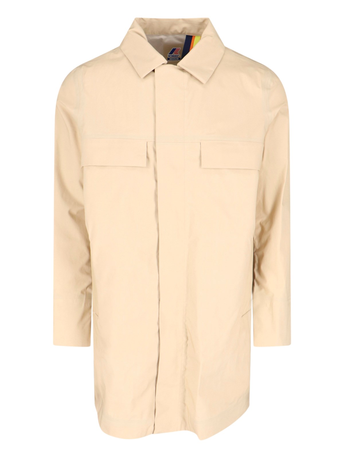 K-way Three-layer Poplin Coat In Brown