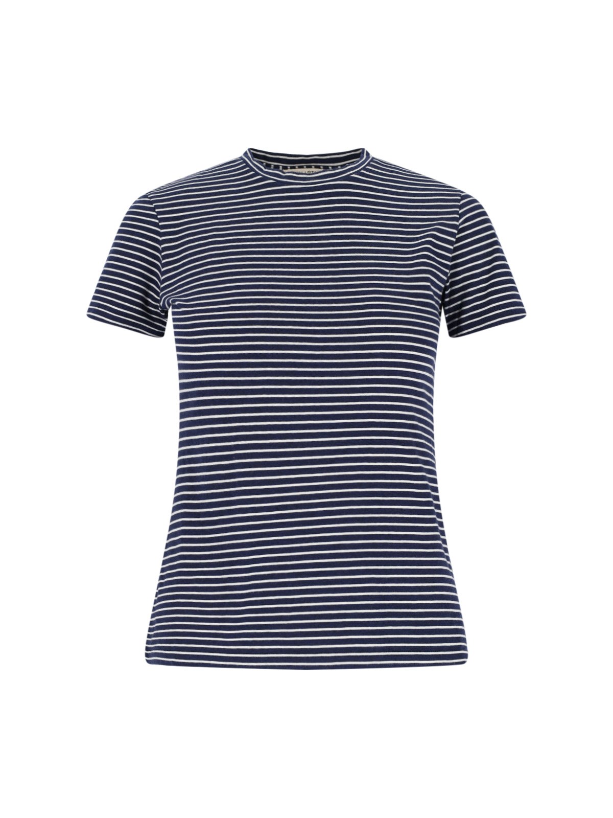 Nili Lotan Lana Stripe Cotton T-shirt In Blue
