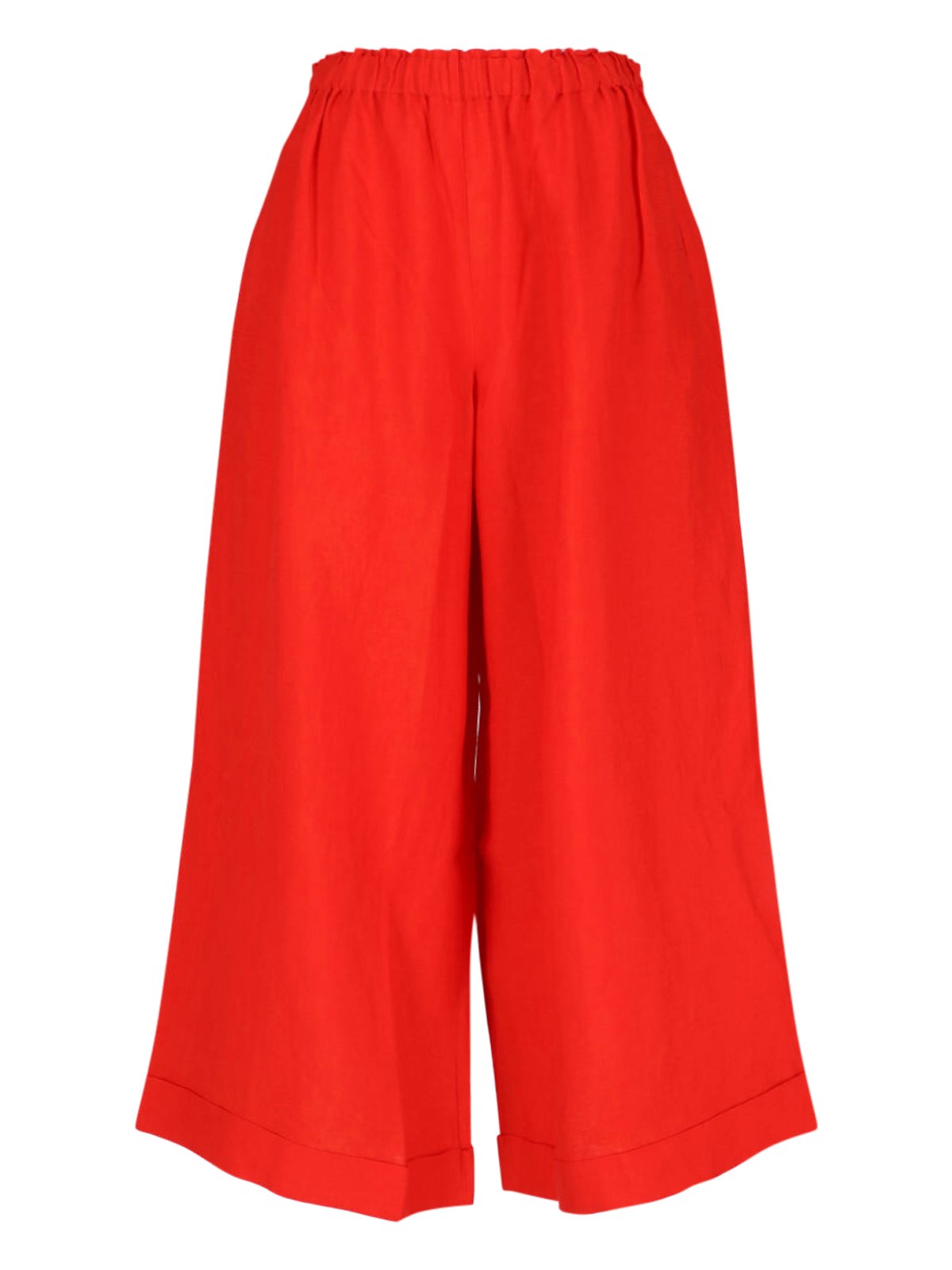 Daniela Gregis Baggy Linen Pants In Red