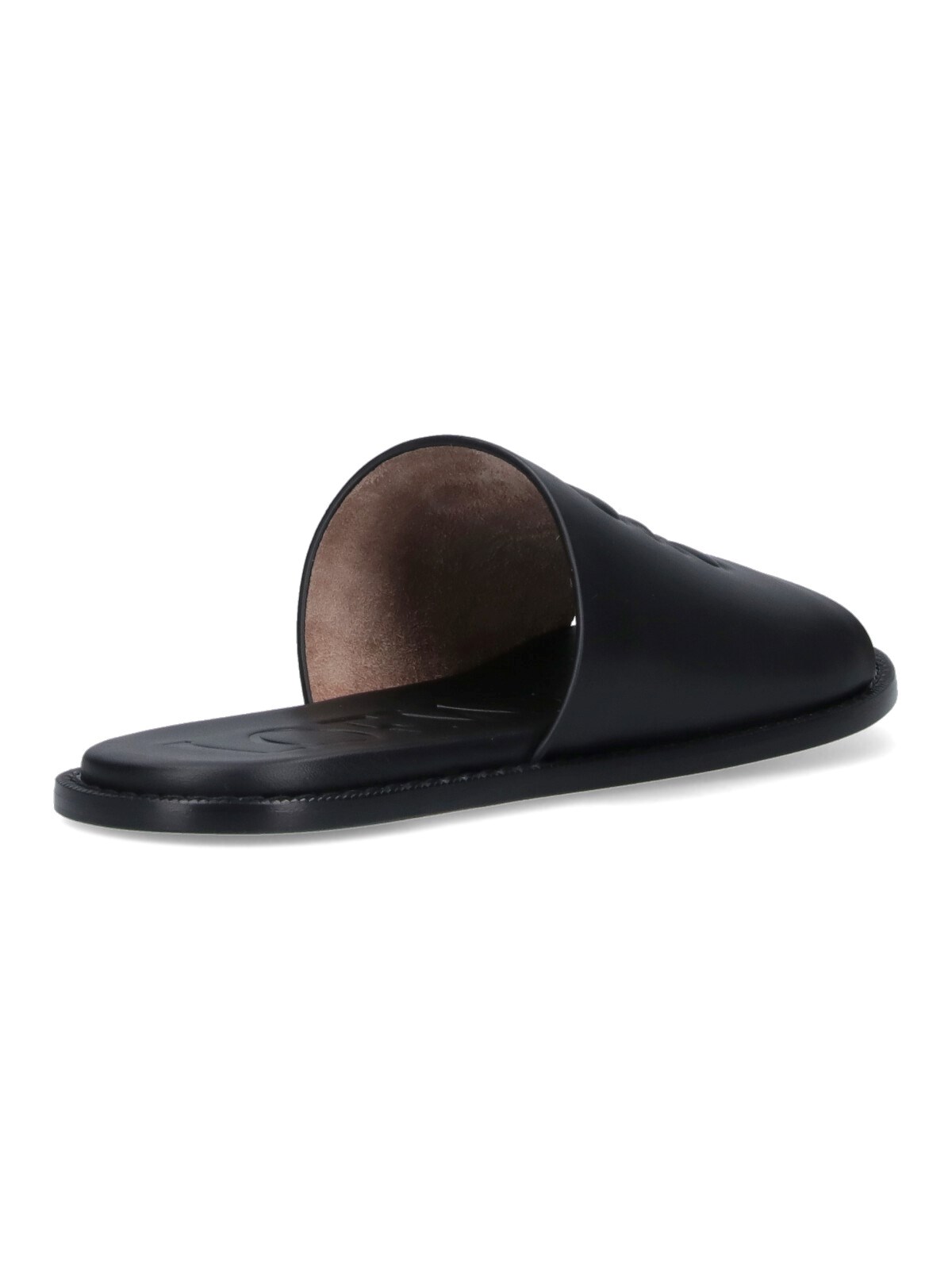 サンダル Loewe Paula'S Ibiza Loewe Anagram Flex Slide Sandals In Smoo Paula's Ibiza Flex Anagram leather slides in black - Loewe
