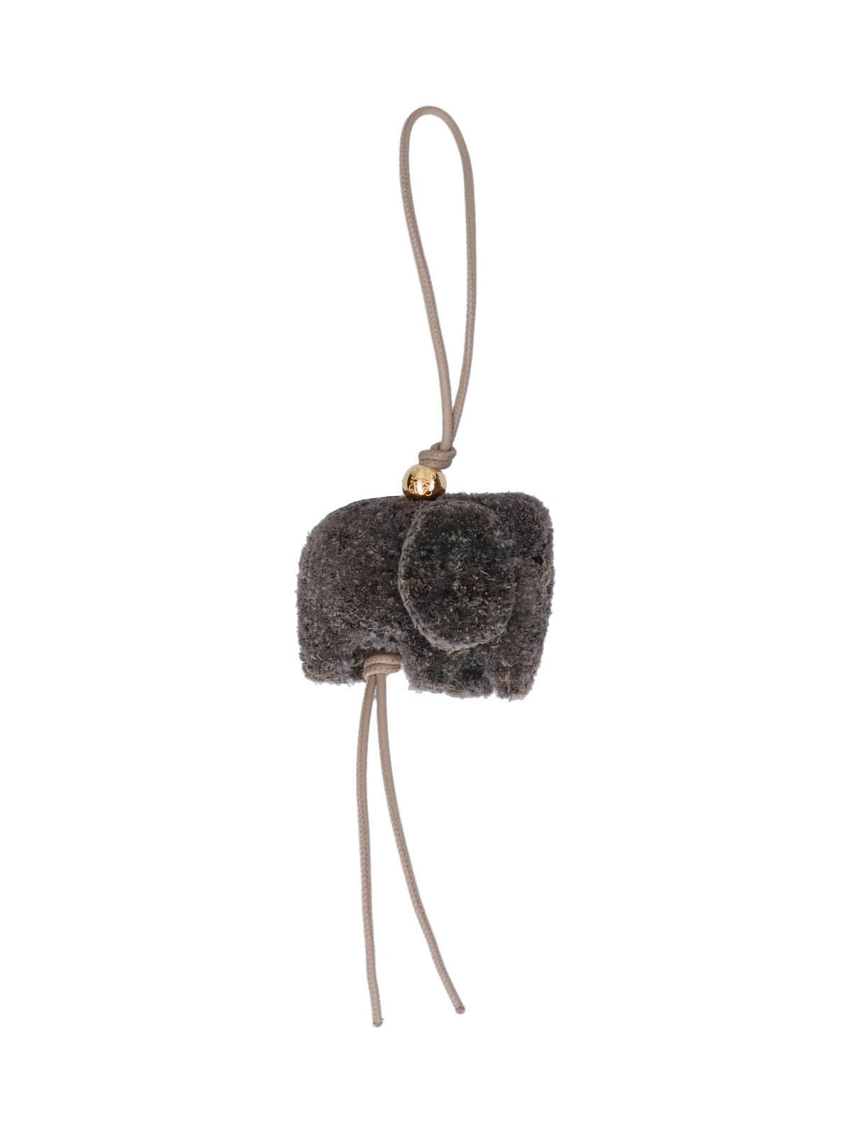 Loewe Pendant Charm "elephant" In Gray