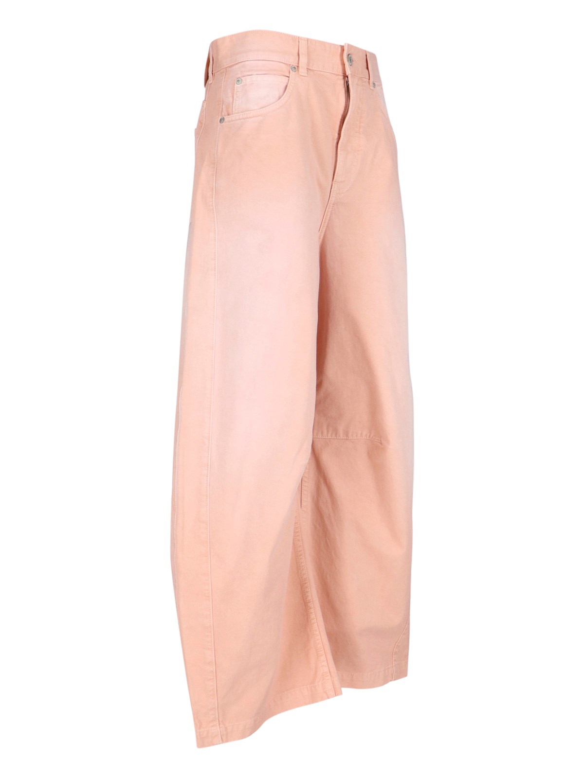 【LOEWE】Paulas Ibiza Barrel Trousers LOEWE + Paula's Ibiza paneled mid-rise barrel-leg jeans