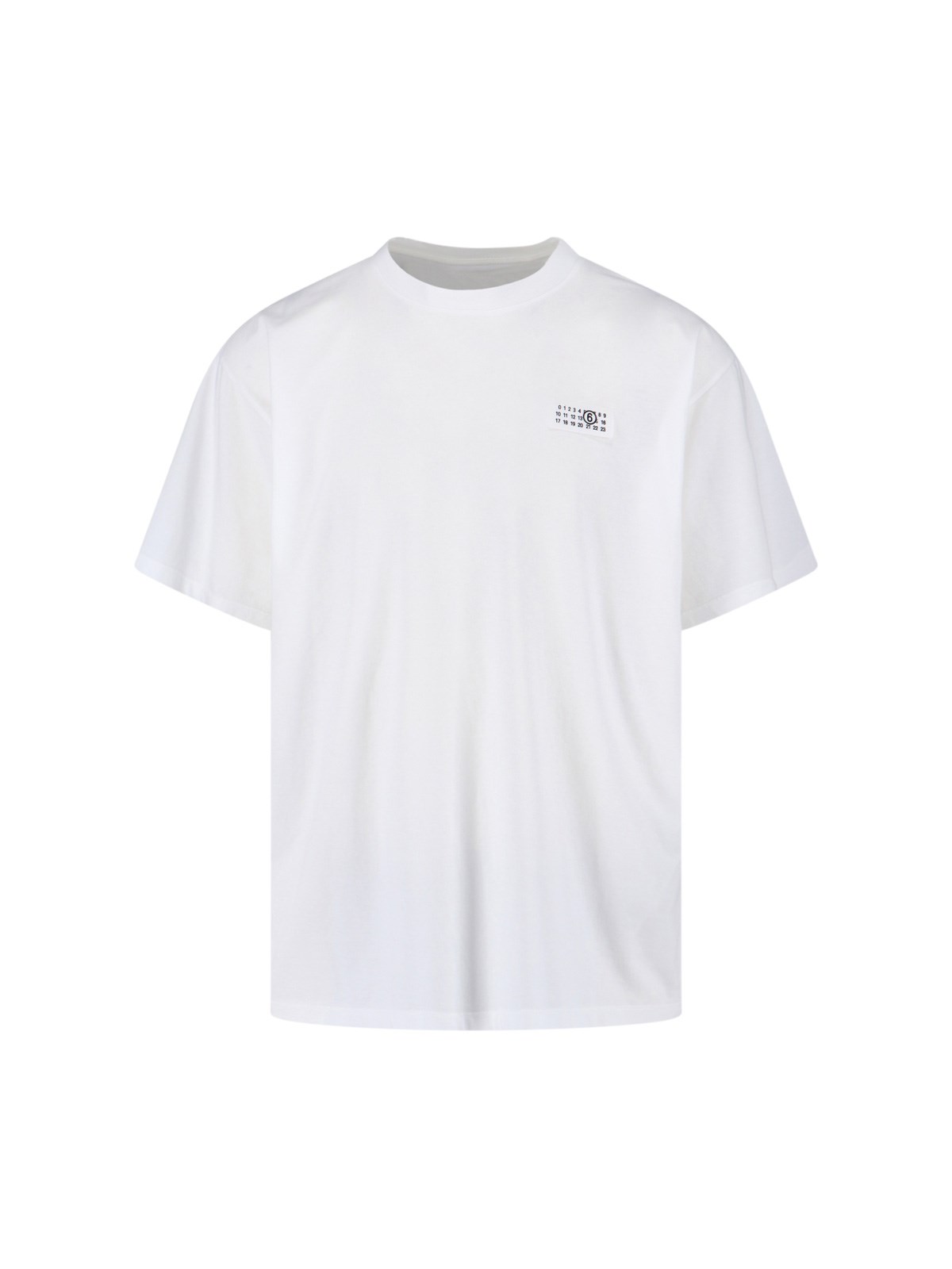 Mm6 Maison Margiela Mm6 By Maison Margiela Relaxed-fit Crew Neck T-shirt With Graphic Print In White