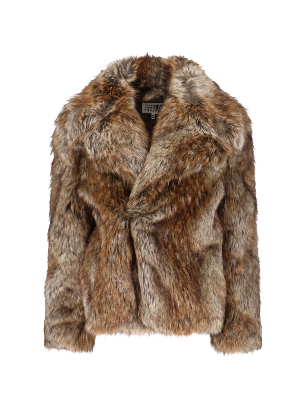 Mm6 Maison Margiela Acrylic Jacket Synthetic Fur In Brown