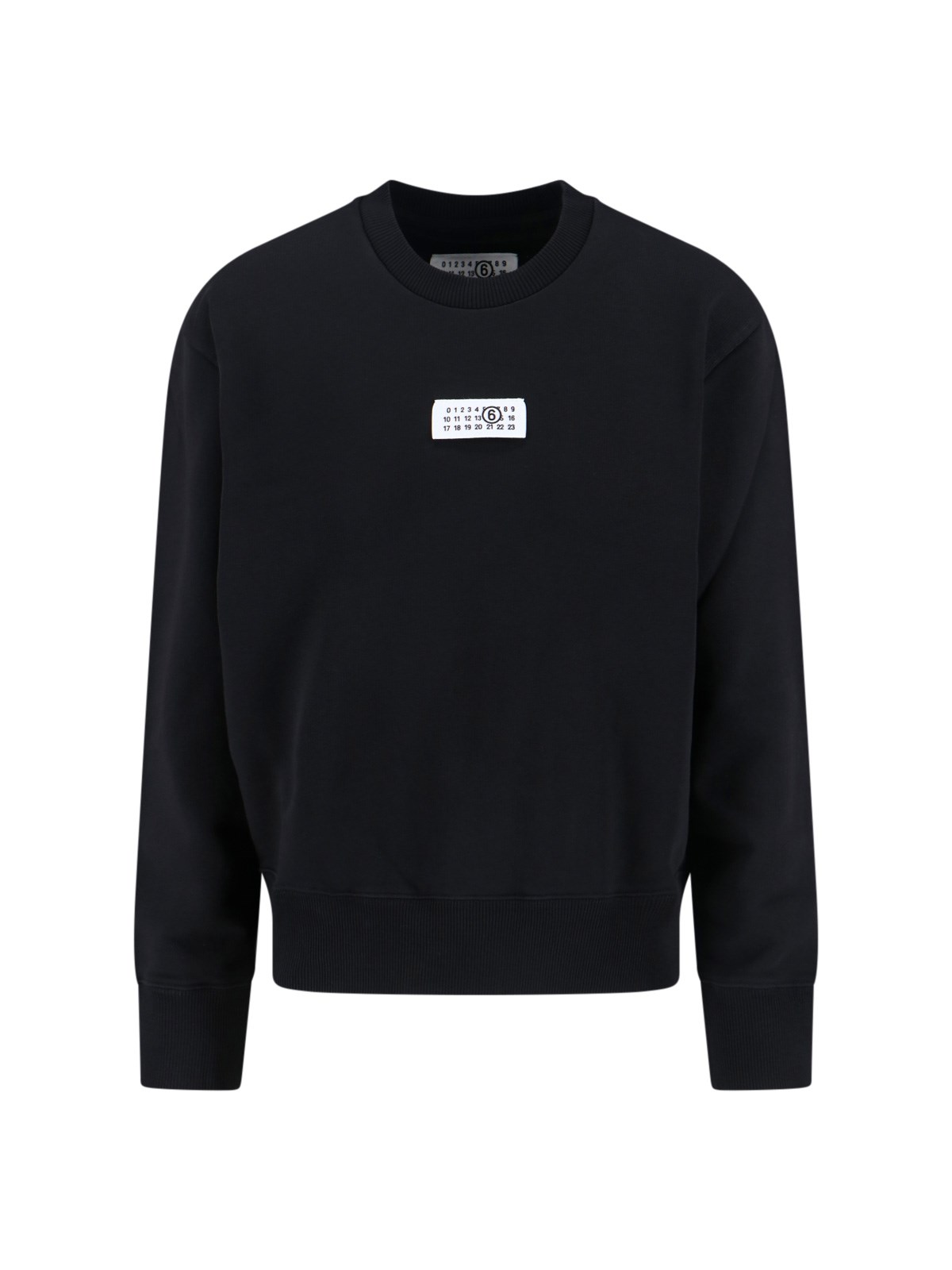 Mm6 Maison Margiela Numeric Crew Neck Sweatshirt In Black
