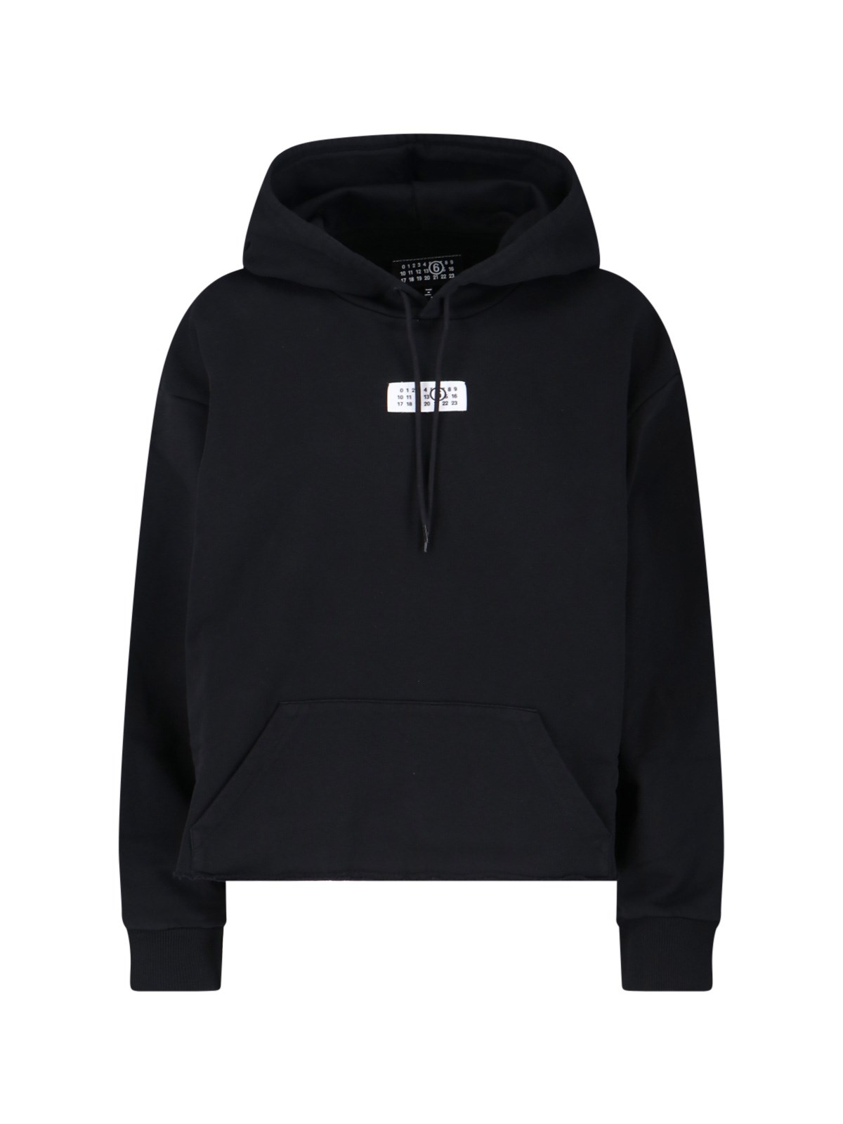 Mm6 Maison Margiela Numeric Hoodie In Black
