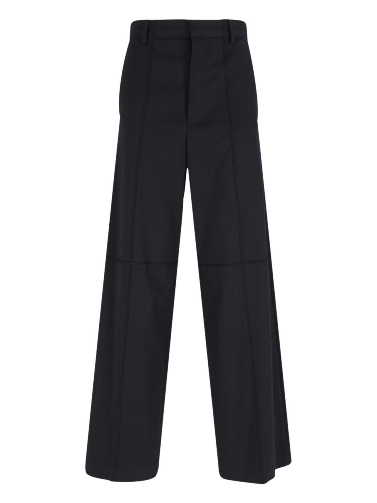 Mm6 Maison Margiela Black Virgin Wool Blend Straight Trousers