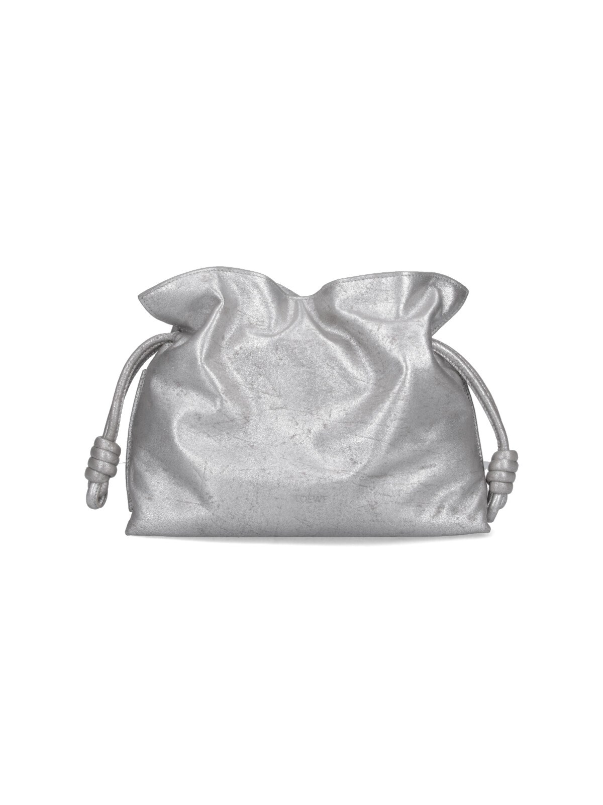 Loewe Medium Shoulder Bag "flamenco Clutch" In Silver