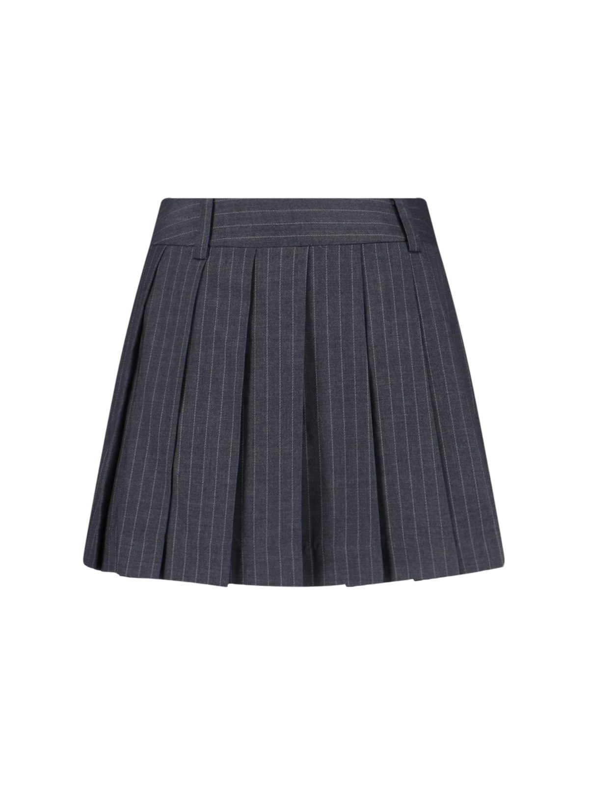 Dunst Mini Logo Skirt In Gray