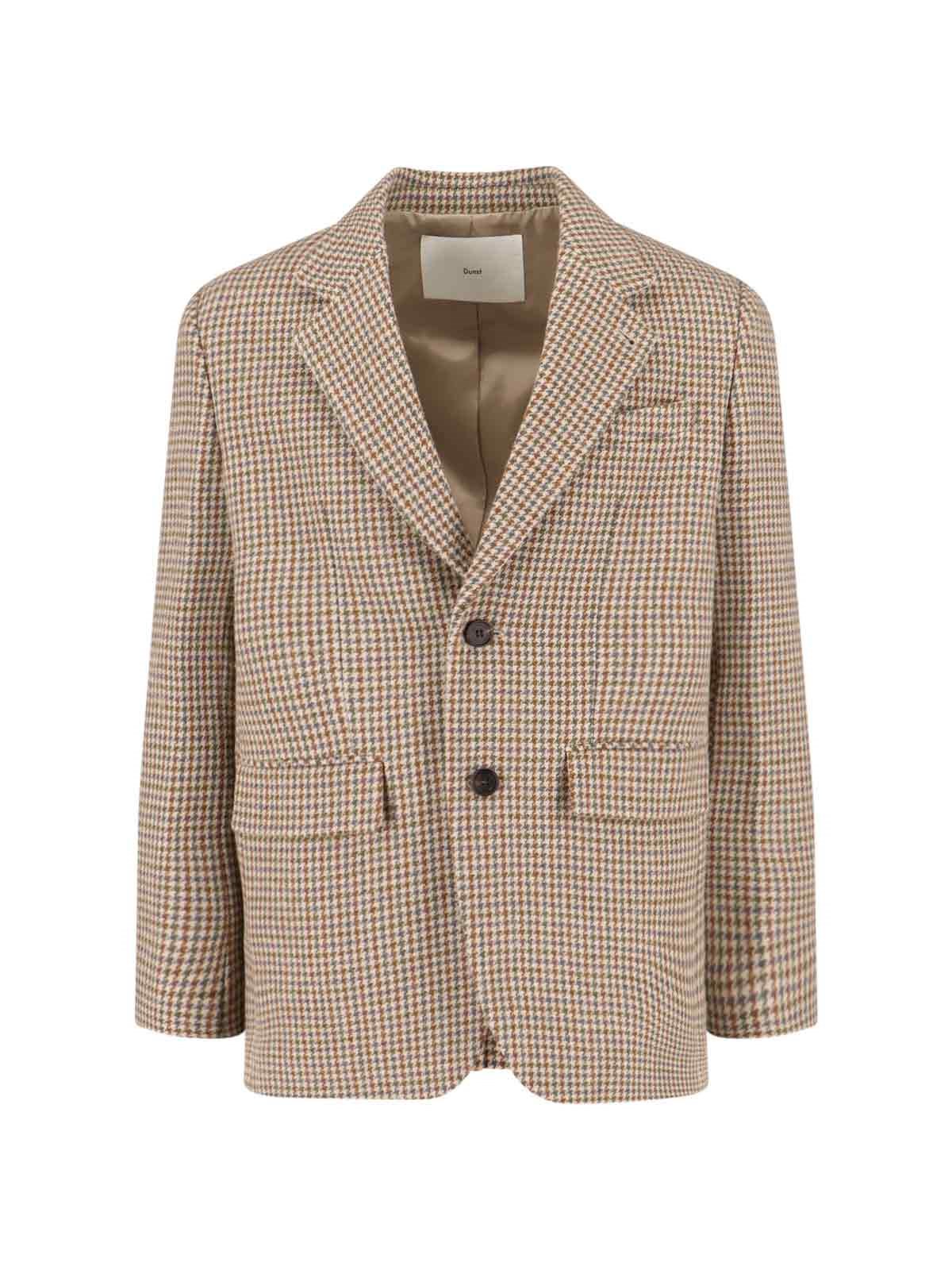 Dunst Single-breasted Wool Blend Blazer In Multi