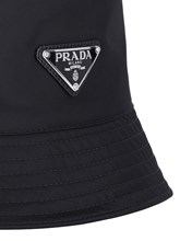 正規品　イタリア製　PRADA バゲットハット イタリア製 PRADA プラダ バケット ハット 帽子 裏起毛 m