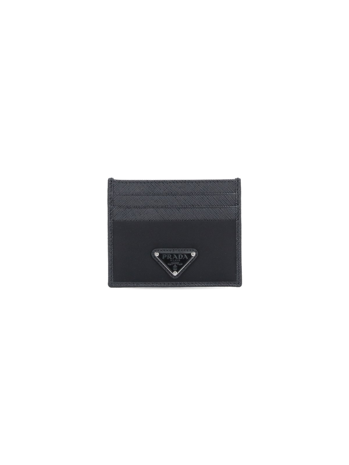 Prada Logo Card Holder In Black