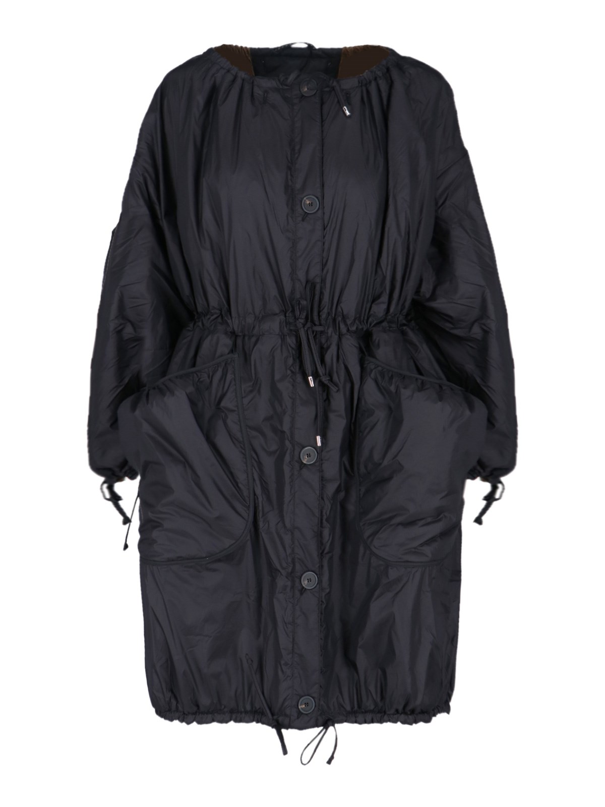 Marfa Stance Parachute Reversible Parka In Black