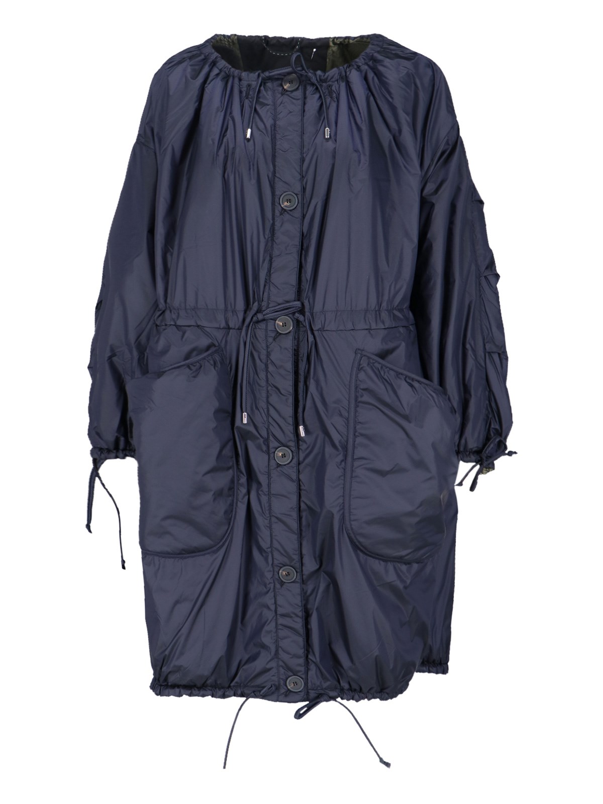 Marfa Stance Parachute Reversible Parka In Blue