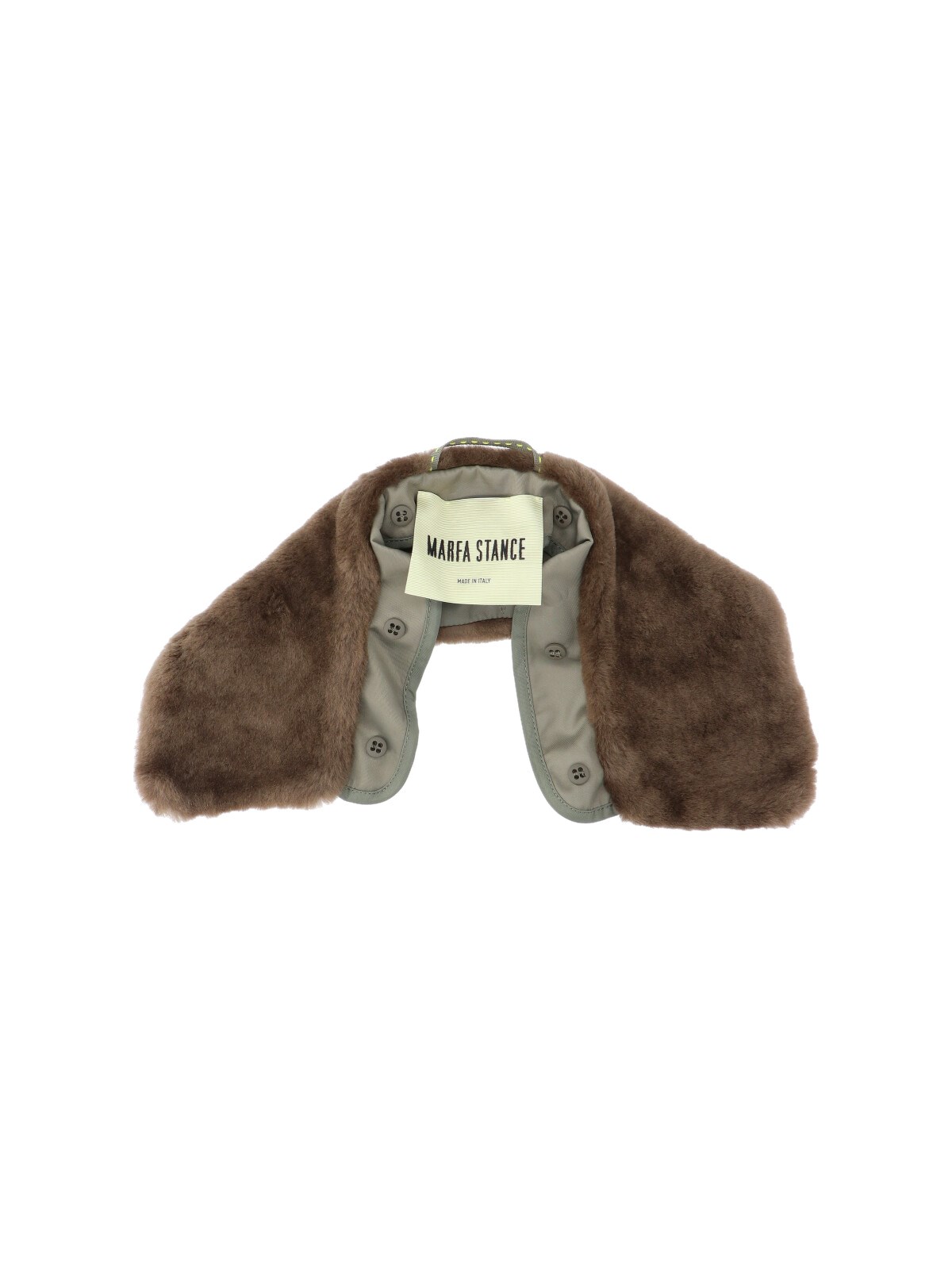 Marfa Stance Shearling Collar In Green