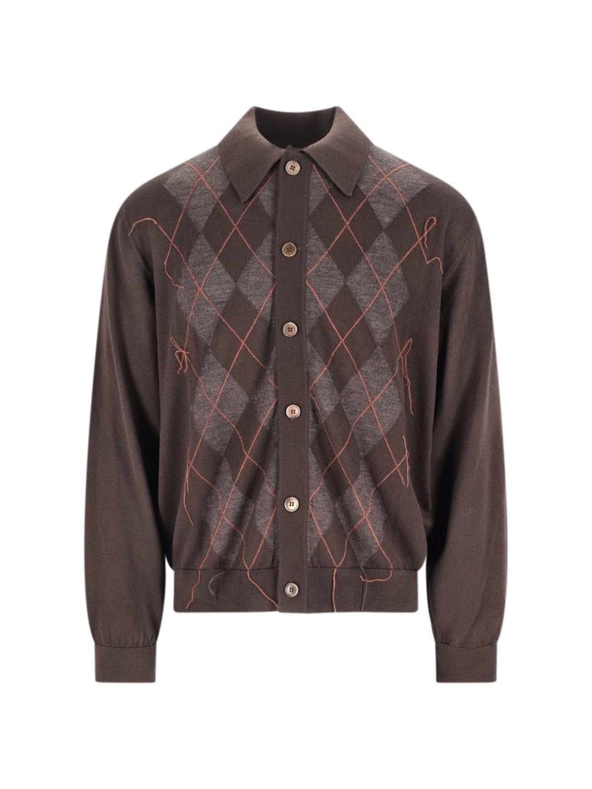 Our Legacy 'evvening Polo' Cardigan In Brown