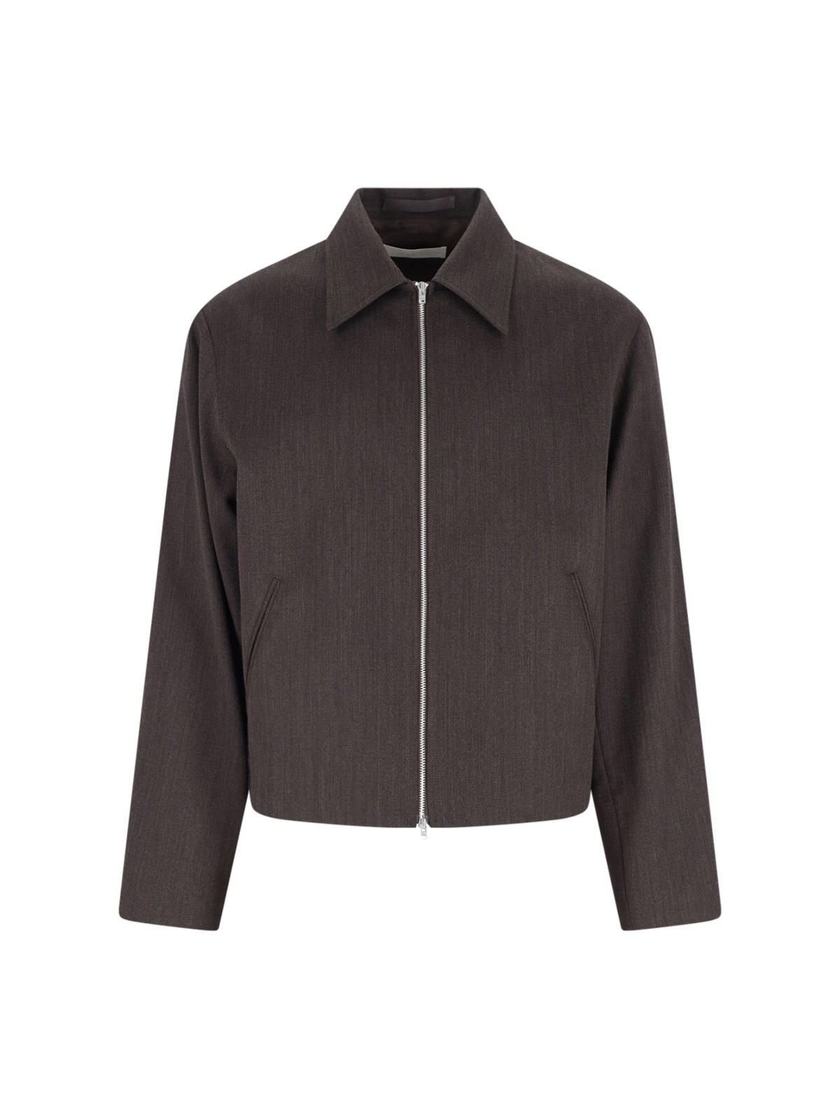 Our Legacy Relaxed Fit Collared Jacket Front Pockets In Brown