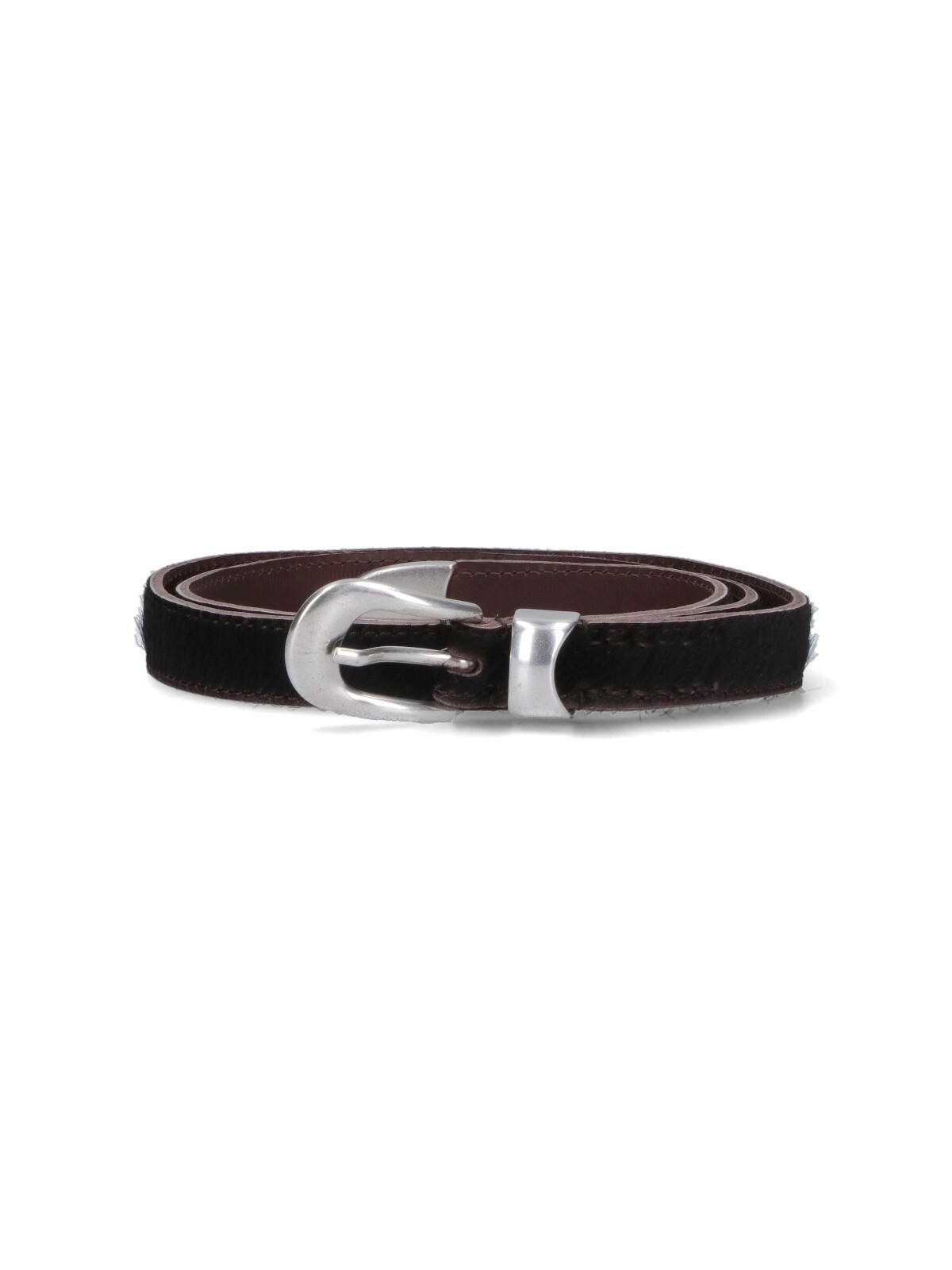 Our Legacy Pony Hair Belt In Brown