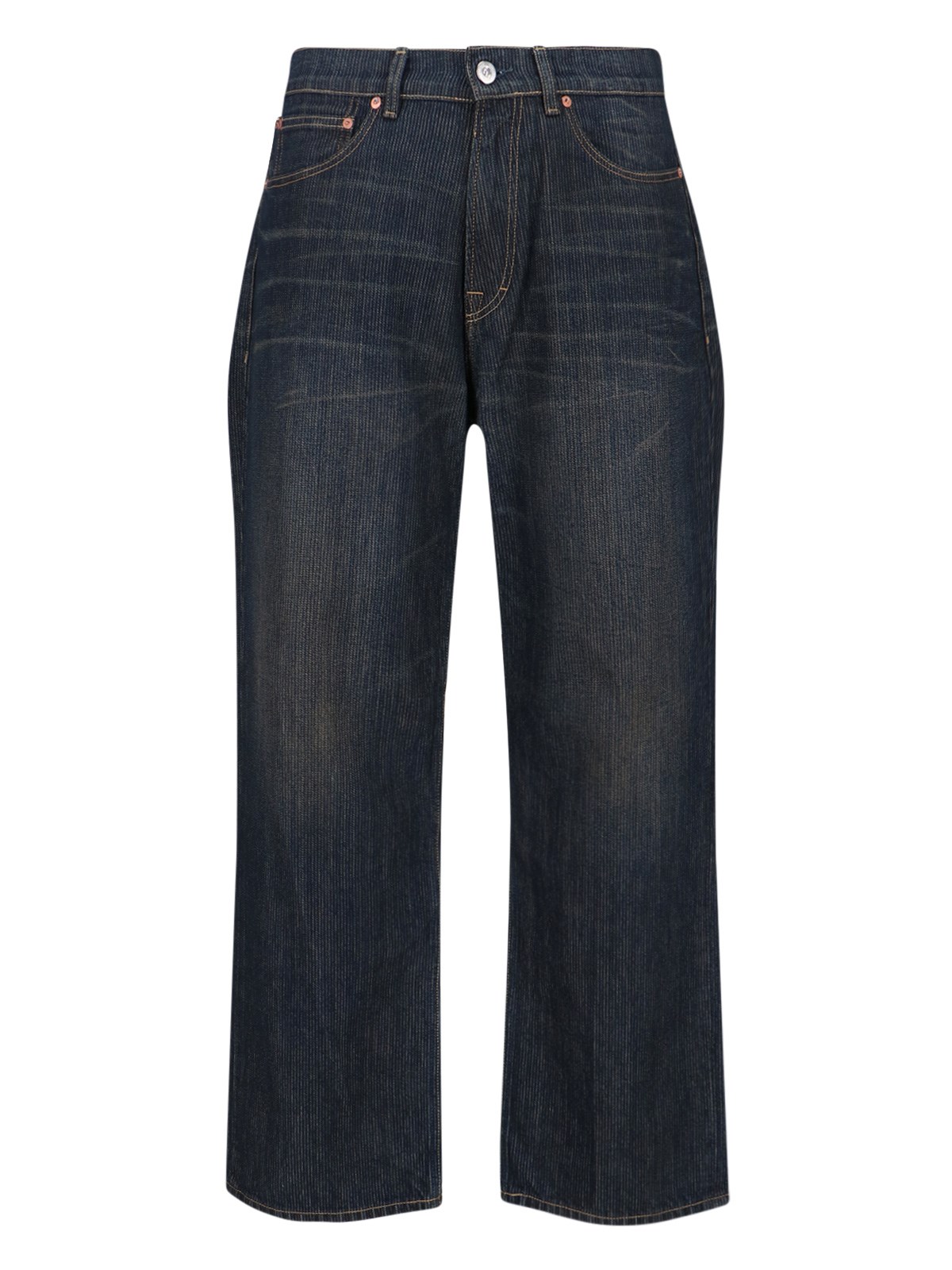 Our Legacy Straight Leg Five-pocket Trousers With Belt Loops In Blue