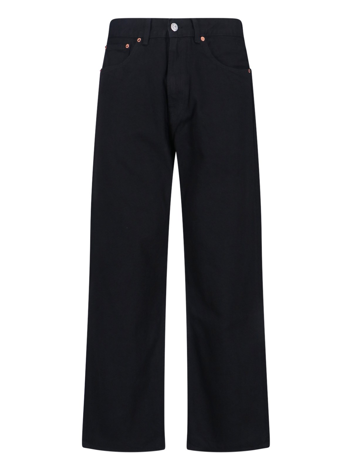 Our Legacy Straight Leg Five-pocket Trousers With Belt Loops In Black