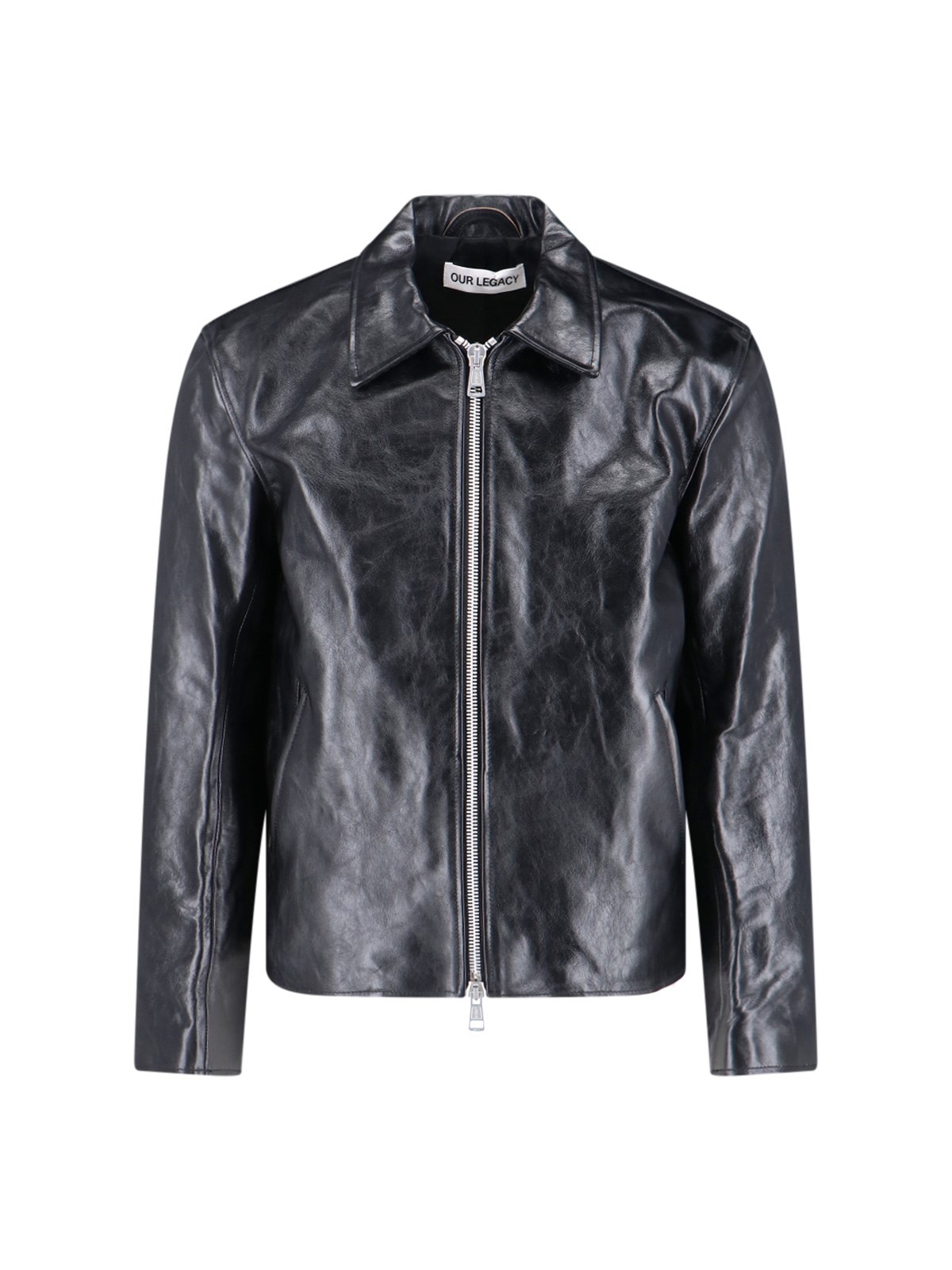 Our Legacy Collared Front Pockets Smooth Texture In Black