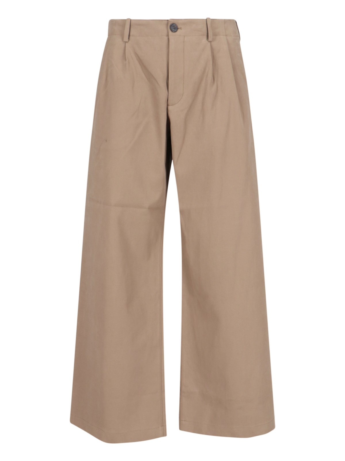 Our Legacy Bridge Chino Wide Leg Cotton Trousers In Sand