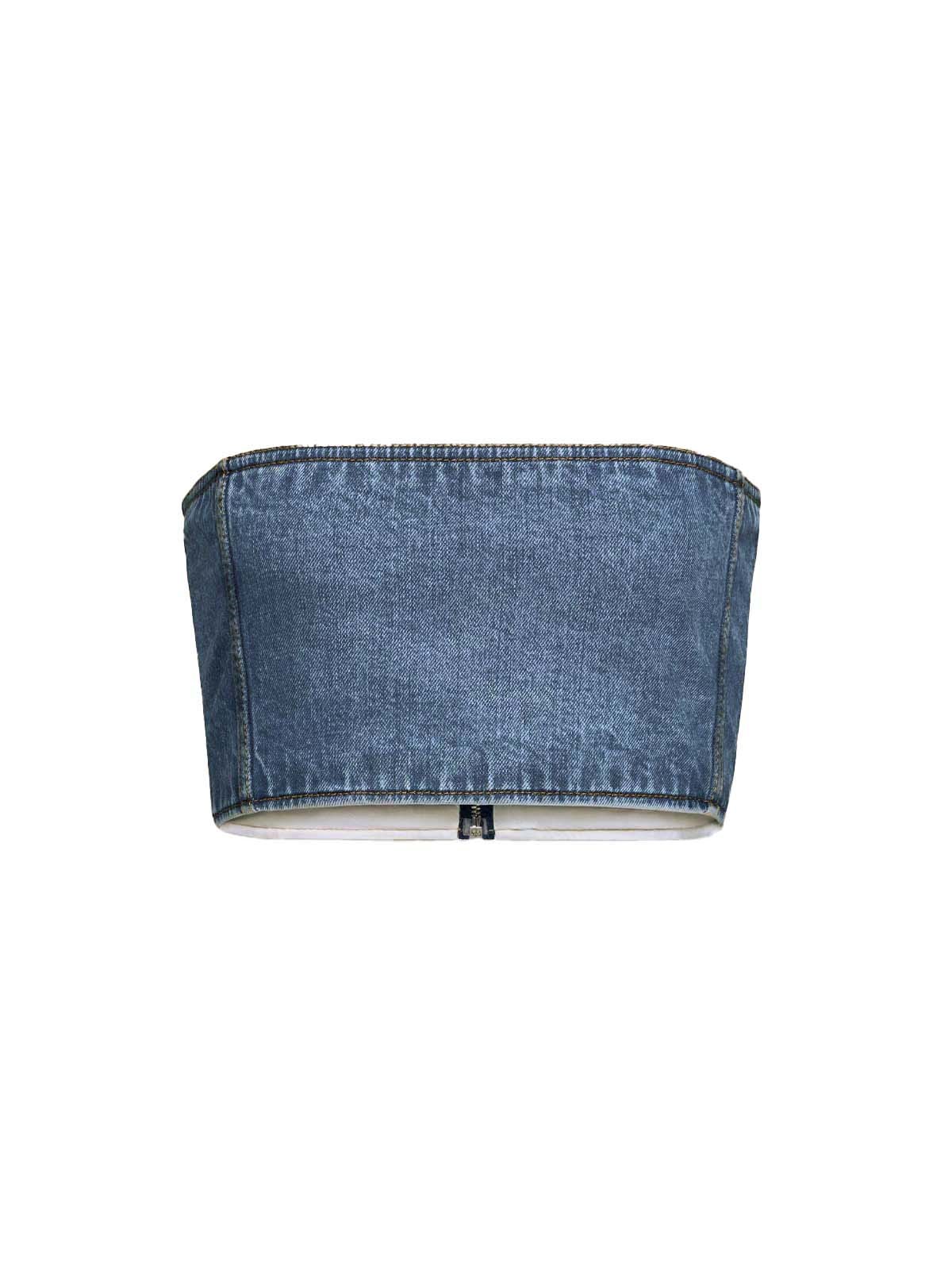 Alaïa Top In Denim In Blue