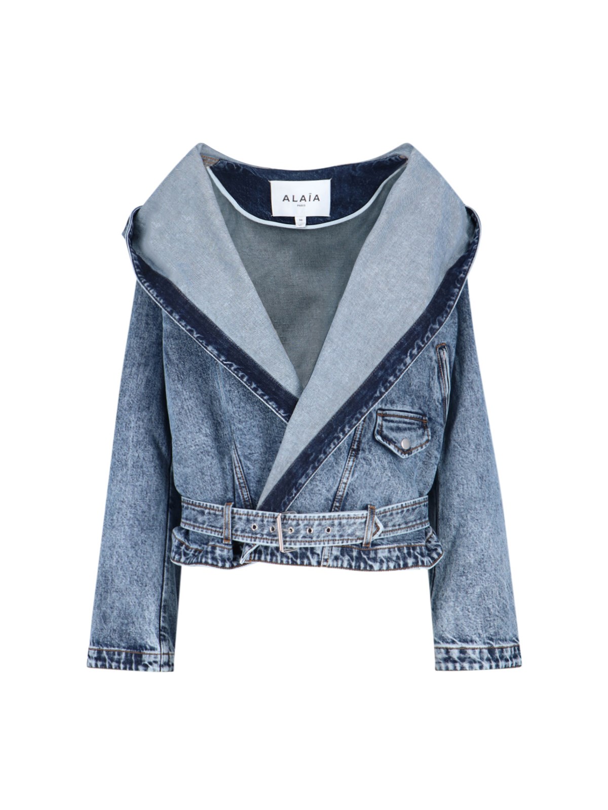Alaïa Biker Jacket In Blue