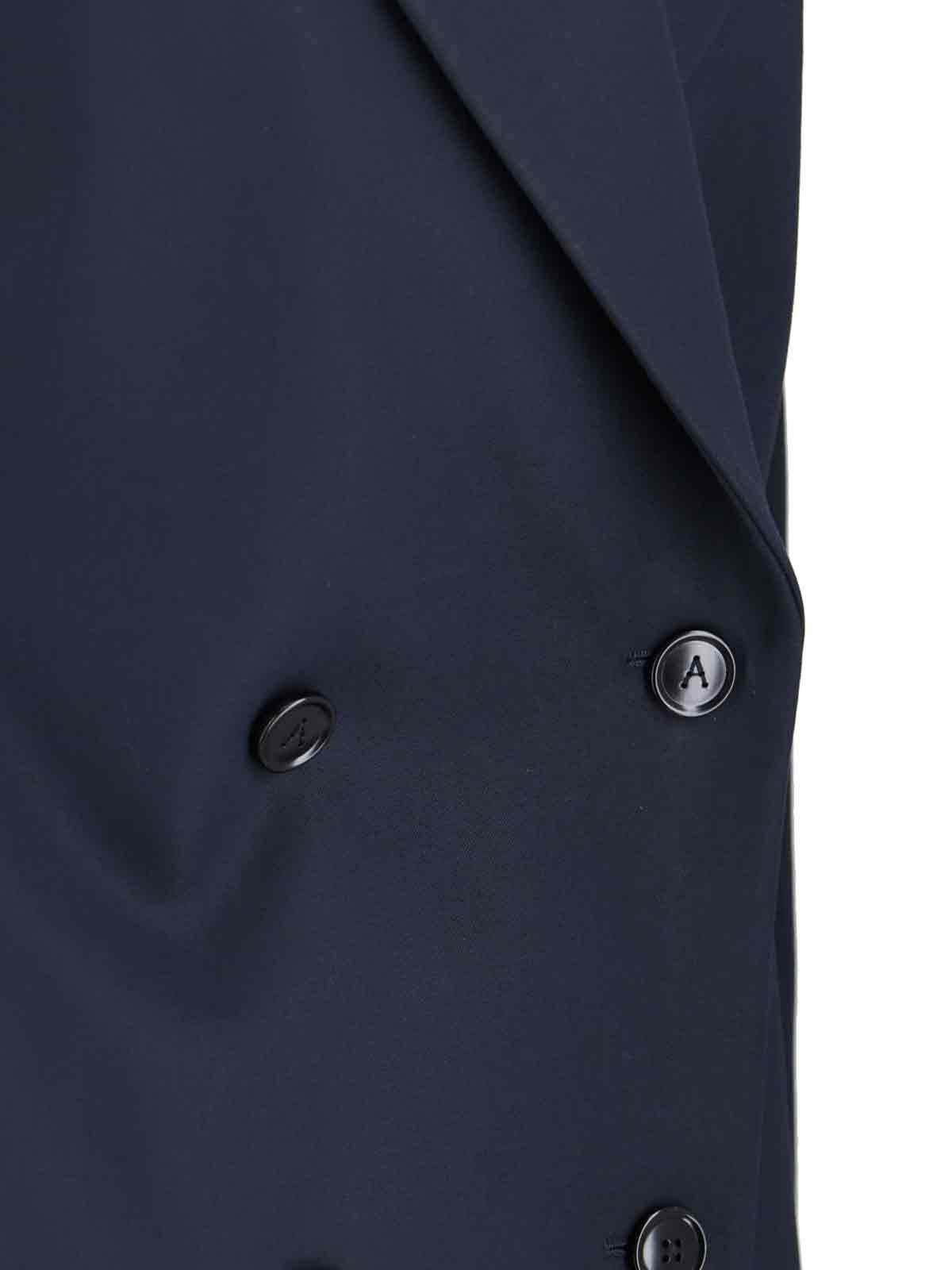 【関税&送料込】Alaia Cappotto Arrotondato In Cotone ALAÏA CAPPOTTO ARROTONDATO IN COTONE BLU SCURO | ALAÏA IT
