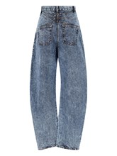 デニム・ジーパン Alaia Alaia Rounded Denim Jeans ALAÏA BLEU VINTAGE ROUND JEANS IN STONE DENIM |ALAÏA US