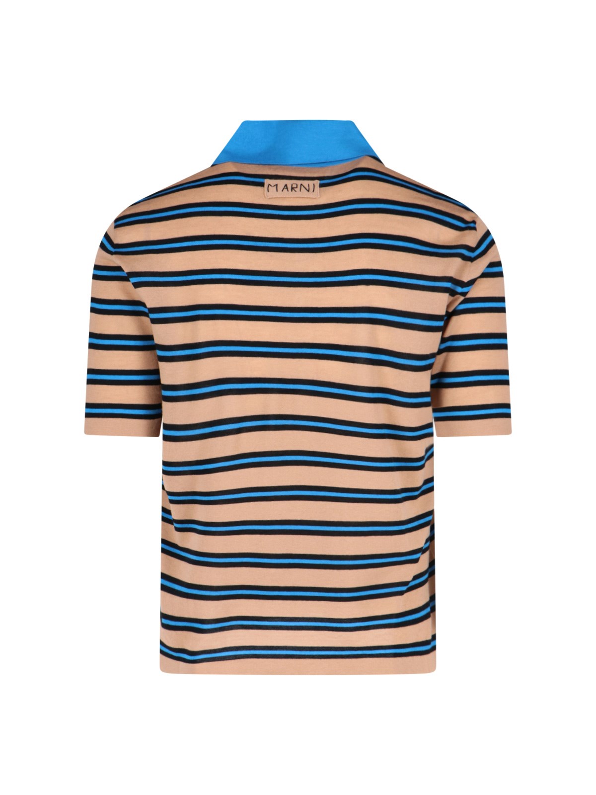 トップス Marni Logo Stripe Polo Shirt Marni Striped virgin wool polo shirt available on SUGAR - 184570
