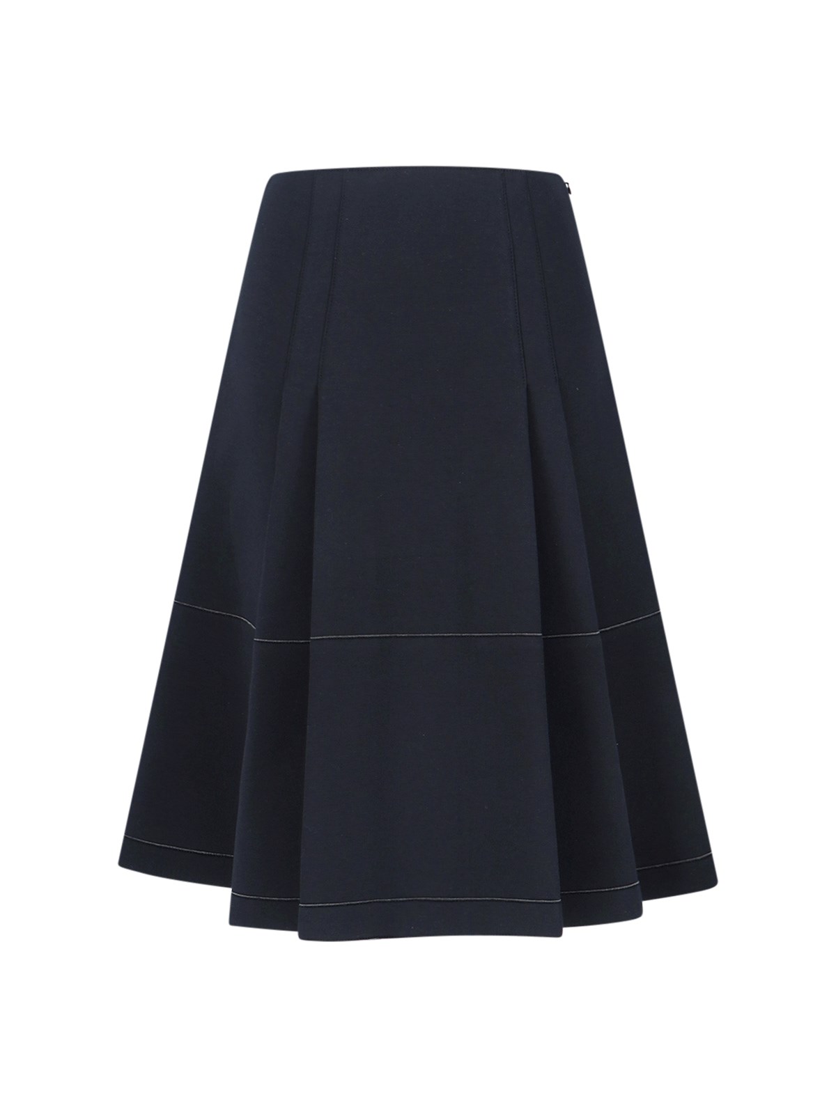 Marni High-waisted A-line Skirt Panel Detailing In Green