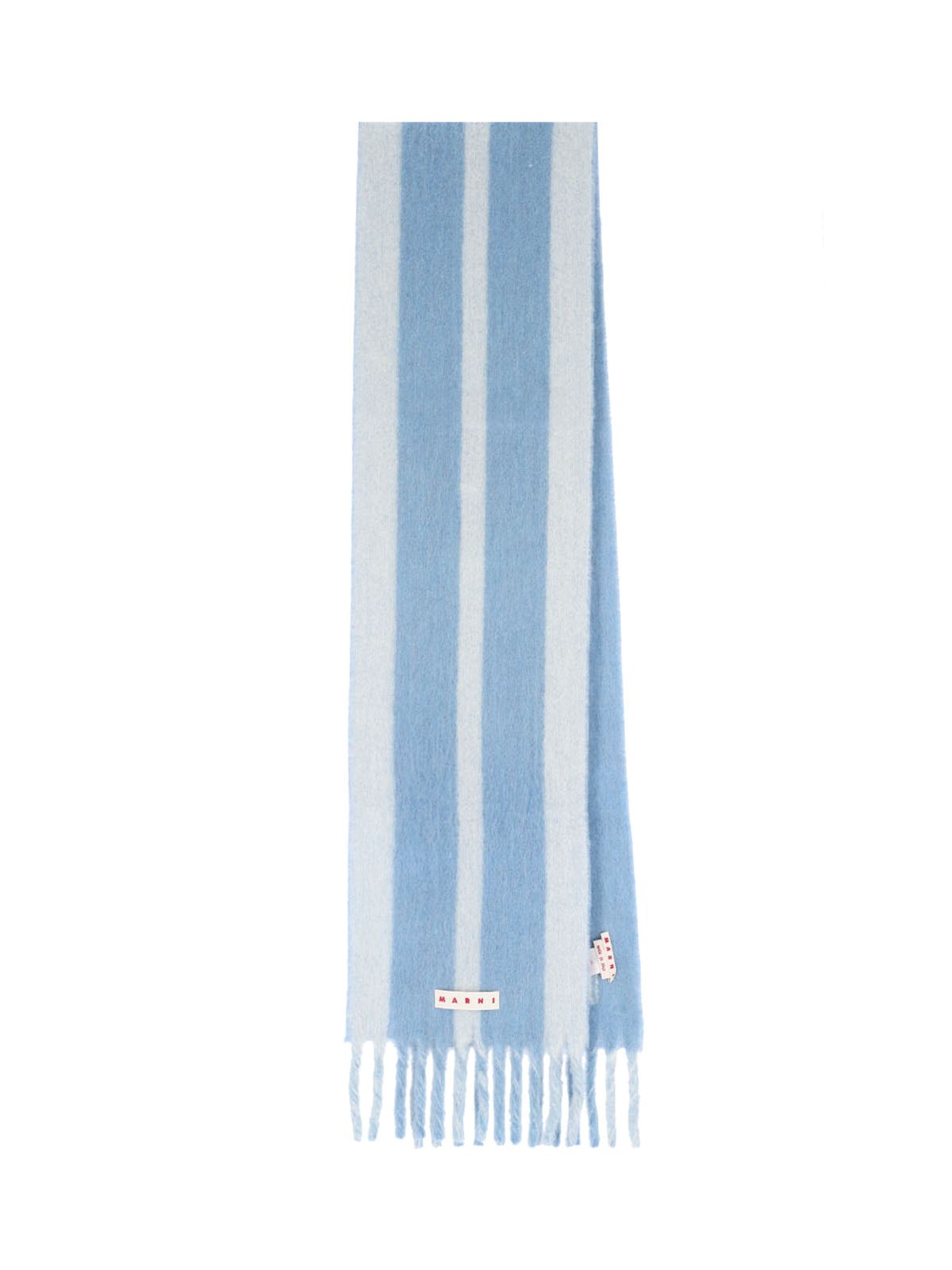 Marni Alpaca And Wool Scarf Scarves And Foulards Light Blue