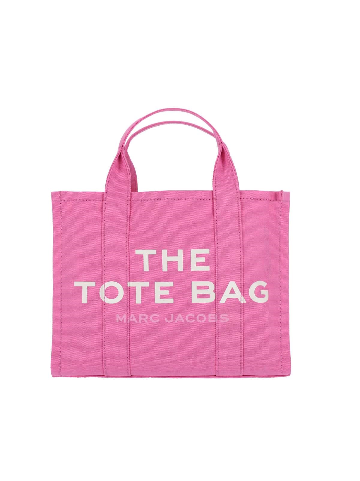 Marc Jacobs Shopper With Adjustable Strap And Top Handles In Pink
