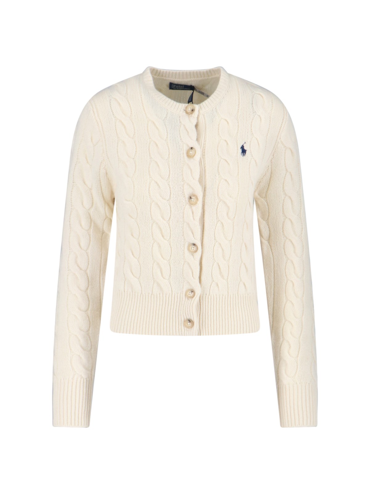 Polo Ralph Lauren Cable Knit Cardigan In White