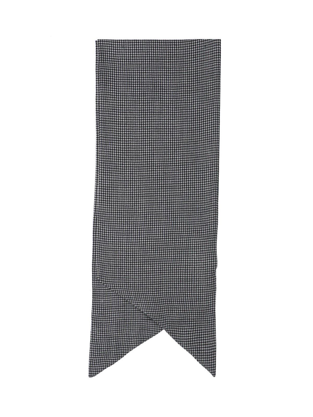 Destin Houndstooth Wool Scarf In Gray