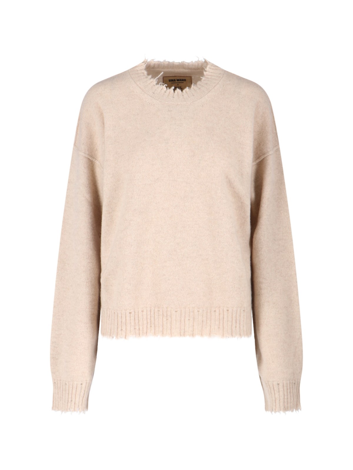 Uma Wang Round Neck Sweater In Sand
