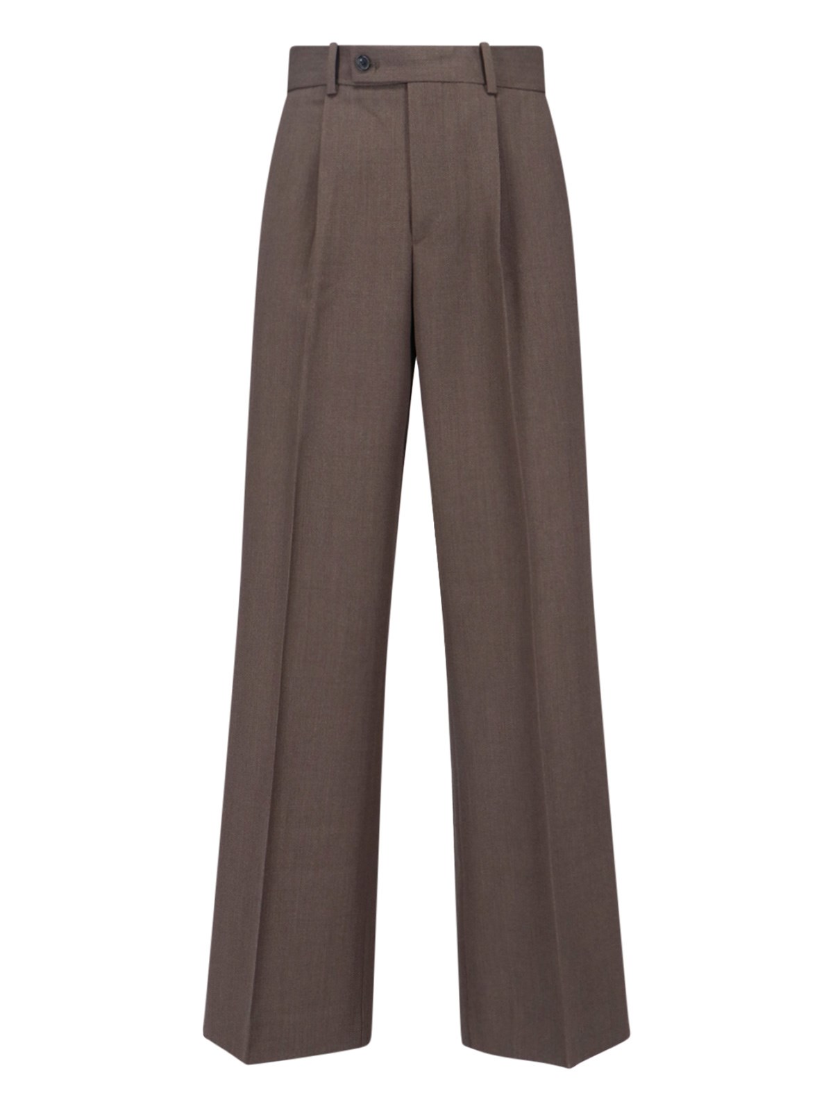 Tonywack Straight Trousers With Pockets And Belt Loops In Brown