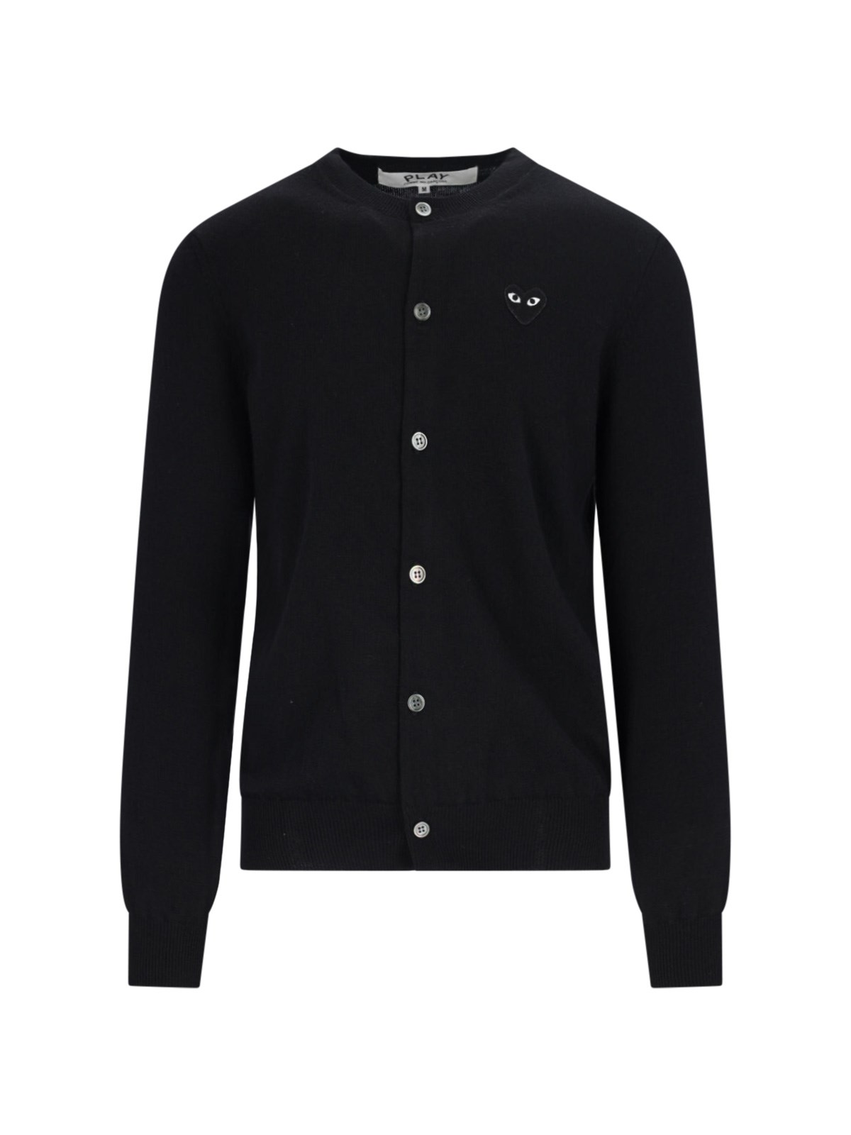 Comme Des Garçons Play Logo Cardigan In Black