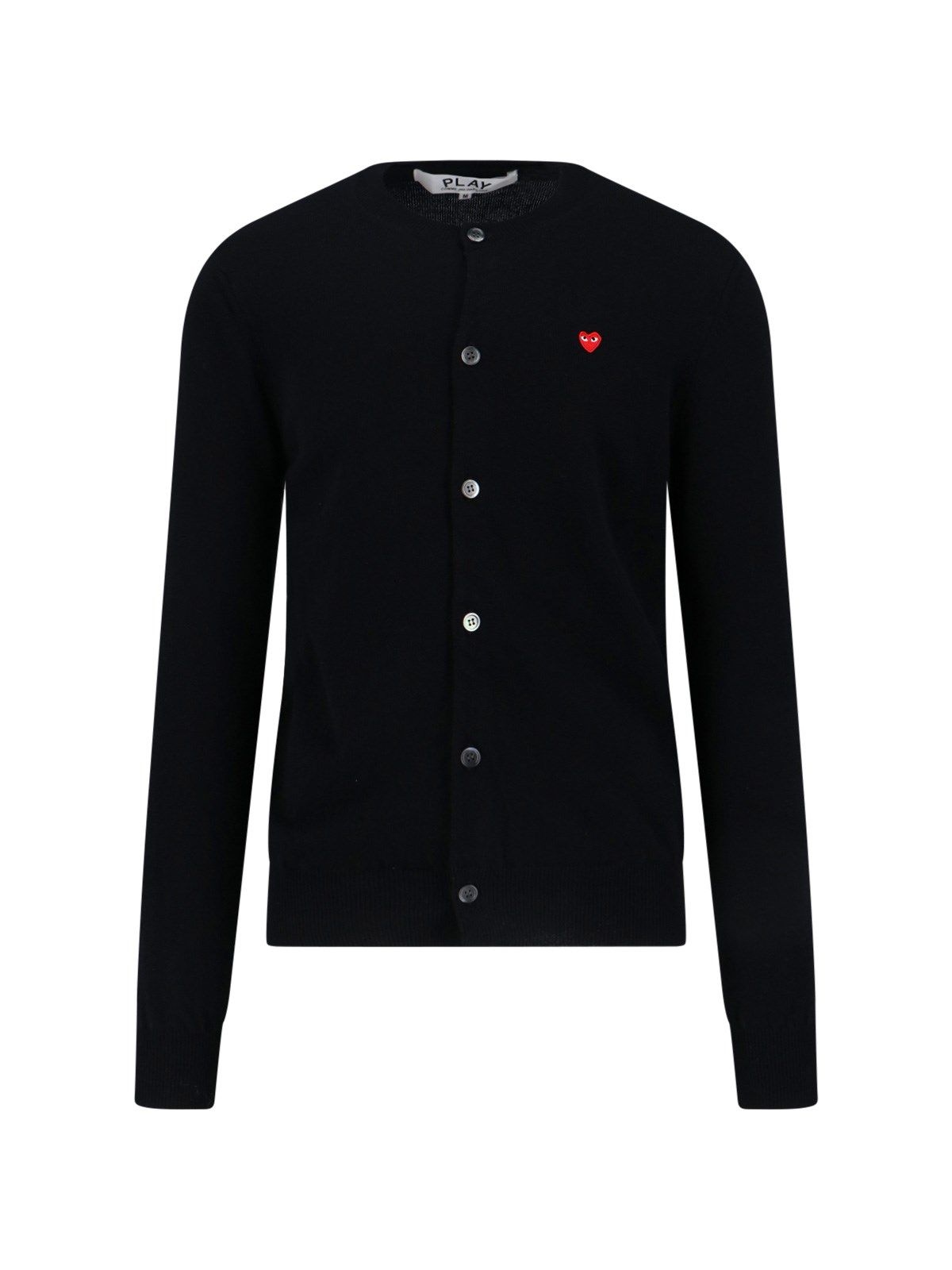 Comme Des Garçons Play Logo Cardigan In Black