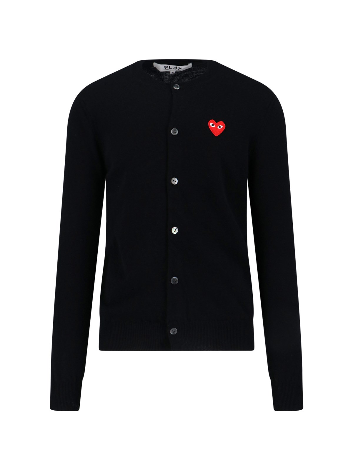 Comme Des Garçons Play Logo Cardigan In Black